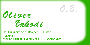 oliver bakodi business card